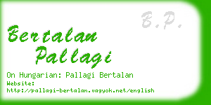 bertalan pallagi business card